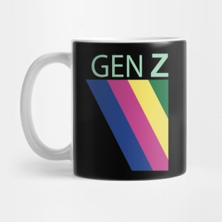 cute striped pattern colorful generation z gen z and proud e boy e girl Mug